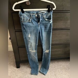 Zara Distressed Skinny Jeans in Blue